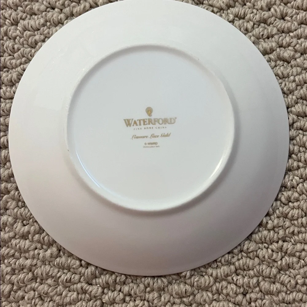 Waterford Lismore lace gold tea saucer